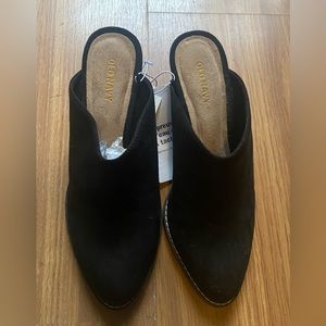 Old Navy Faux Suede Mule Heels